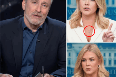 BREAKING: Karoline Leavitt Was So Humiliated by Jon Stewart, She Gave Up Her Cross Necklace.
