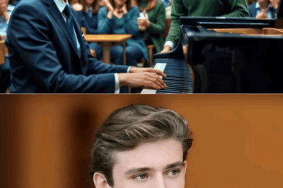 BREAKING: Liberal Music Professor Challenges Barron Trump to Play Piano—Instantly Regrets It! The room fell into stunned silence, jaws dropping as the professor’s plan backfired spectacularly. What Barron Trump did next wasn’t just surprising—it was a masterclass in poetic justice that’s now captivating millions. Discover what really happened…