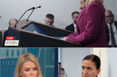 Karoline Lavitt Walked In With a Face Full of Power and Confidence That Made the Whole Room Pay Attention — But Just One Single Question From the Cleaning Lady Made Her Go Silent.