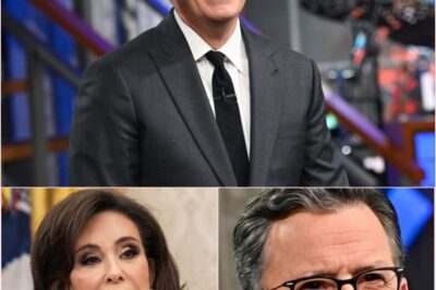“The Ears Stayed. The Show Didn’t.” — Jeanine Pirro’s Bold Message on Live TV Had Viewers Stunned… But What Colbert Said Moments Later Revealed a Shccking Truth No One Was Prepared For
